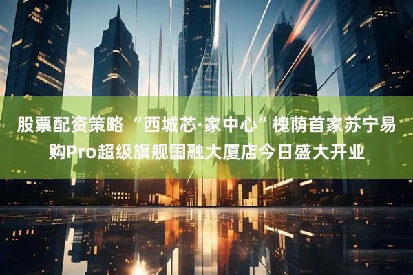 股票配资策略 “西城芯·家中心”槐荫首家苏宁易购Pro超级旗舰国融大厦店今日盛大开业